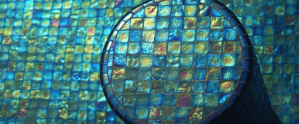 glass mosaic pool detail